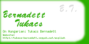 bernadett tukacs business card